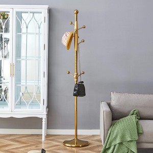 KWPZQEB Freestanding Coat Rack with 9 Hooks & Stable Round Base, Tree Coat Racks for Bedroom, Hallway, Entrance - 1 of 4