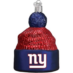Old World Christmas Blown Glass Ornament for Christmas Tree, New York Giants Beanie - 1 of 3