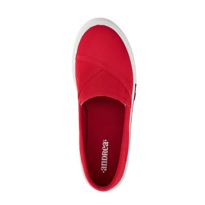 Обувь Andrea Canvas Flats For Women, Hearts 76399, Red, 8 — фото 5