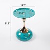 MAYEERTY Mermaid Tail End Table Modern Metal Round Side Table, Minimalist Table for Small Spaces, Living Room - 3 of 4