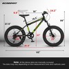 Grungis Mountain Bike with Front Suspension for Kids,Bicycles with High Carbon Steel Frame,Shimano 7 Speeds Disc Brakes,Durable Wide Tires - 2 of 4