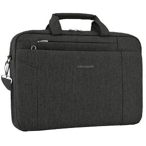 Laptop Bag 15 Inch Briefcase Shoulder Bag Water Repellent Laptop Bag Bussiness Carrying Handbag Laptop Sleeve for Women and Men-Charcoal Black - 1 of 4