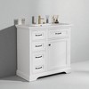 36" Freestanding Bathroom Vanity with Ceramic Sink, 4 Drawers & Soft-Close Door, Freestanding Cabinet, Pre-Drilled for 8" Faucet - 2 of 4