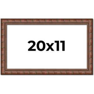 PosterPalooza | 20x11 Modern Bamboo Picture Frame, UV Acrylic, 5 Finishes - 1 of 4