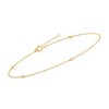 Pure Collection by Ross-Simons 0.10 ct. t.w. Diamond Station Anklet in 14kt Yellow Gold Size 9 - 2 of 4