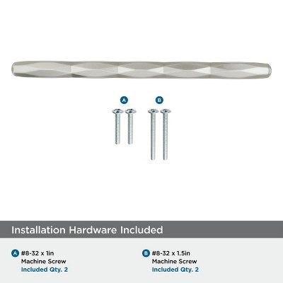 Satin Nickel 6-5/16" Modern Bar Cabinet Pull