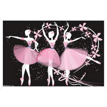 Trends International Dancing Ballerinas Framed Wall Poster Prints