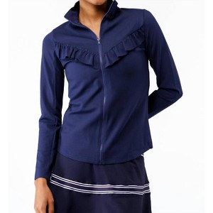 Women's Frankie Ruffled Full Zip Jacket - SMITH & QUINN - 1 of 4