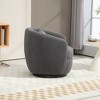 LOVMOR Upholstered Swivel Barrel Armchair with Storage Modern Living Room Side Chair for Bedroom/Office/Reading Spaces - 4 of 4