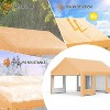 Heavy Duty Carport 13x20 FT - Portable Garage Canopy with 4 Doors & Windows, All-Weather Shelter (Yellow) - 3 of 4