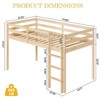 Karl Home Elevated Cross Bracing Straight Ladder Twin Pine Wooden Bed in White - 2 of 4