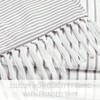 Boho Gray Shower Curtain 72x72 Inches Stripe Tassel Farmhouse Cotton Grey - 4 of 4