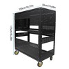 YONWAY 3-Tier Utility Storage Tool Cart, Foldable Rolling Tool Cart with Wheels For Garage Organizer and Tool Storage (330 LBS Load-Bearing) - 4 of 4