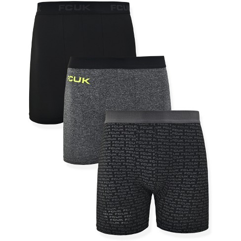 French Connection Men's 3 Pack Premium Boxer Briefs - 360 Stretch  Performance Underwear For Men In Black, Grey, Black Logo Size: Xxl : Target