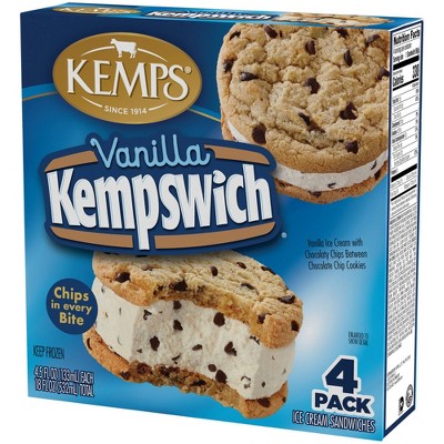 Kemps Vanilla Frozen Kempswich - 4pk