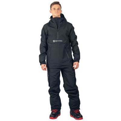 Alpine Swiss Mens Snowboard Jacket 10K Waterproof Hooded Ski Shell Anorak Windproof Pullover Winter Sport Coat BLK SML — фото 6
