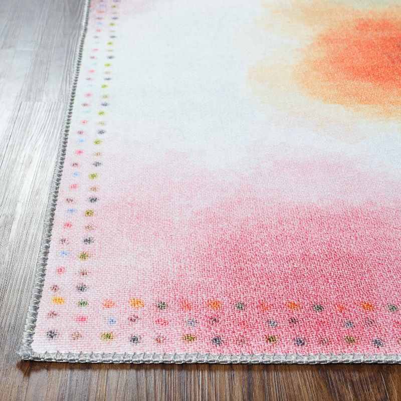 Colorful Blossom Kids Playroom Indoor Area Rug by Blue Nille Mills, 3 of 11