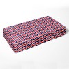 Bacati - Chevron Ikat Navy Red 100 percent Cotton Universal Baby US Standard Crib or Toddler Bed Fitted Sheet - 3 of 4