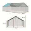 Vipbear large Metal Chicken Coop Walk-in Poultry Cage Chicken Run Pen Dog Kennel with Waterproof and Anti-Ultraviolet Cover for Outdoor Farm Use - 2 of 4