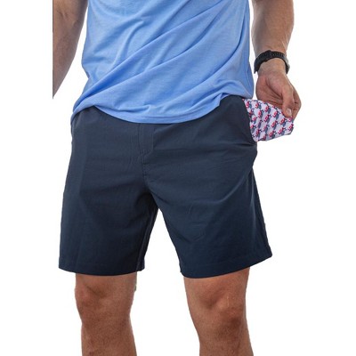 Burlebo Men's Everyday Shorts (Deep Water Navy - USA Star, Small)