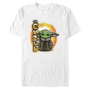 Men's Star Wars: The Mandalorian Grogu The Child Airbrush T-Shirt - 1 of 4