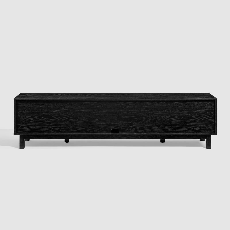 Modern Boho Storage TV Stand for TVs up to 80" with Rattan Doors - Saracina Home, 6 of 14