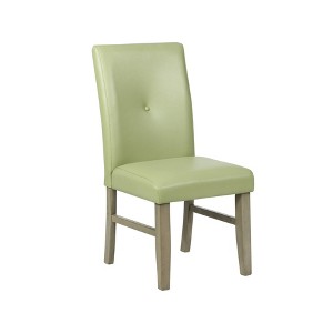 Waterford Faux Leather Side Chair Apple Green - Powell Company