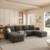 VYNXARIA Sectional Sofa with Storage Function,123" Sofa Bed with Ottoman,6 Seat Sectionals Chaise for Living Room,Chenille - 2 of 4