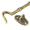 Unique Bargains Brass Cabin Eye Latch Gate Door Swivel Hook with Mounting Screws 2 Pcs - 4 of 4