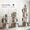 Rotating Bookshelf,4-Tier Bookcase Storage Rack,Corner Spinning Book Shelf for Small Space, Wood Revolving Bookcase Organizer for Bedroom,Living Room - 3 of 4