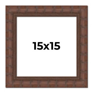 PosterPalooza | 15x15 Wide Bamboo Picture Frame, UV Acrylic, 4 Finishes - Brown, Black, Silver, and Natural - 1 of 4