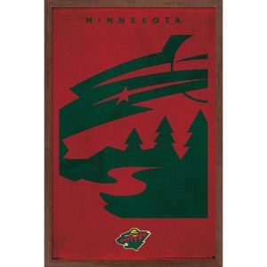 Trends International NHL Minnesota Wild - Logo 25 Framed Wall Poster Prints - 1 of 4
