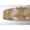 Savoy House Ashe 5 - Light Semi-Flush Mount in  Warm Brass/Rope - 2 of 4