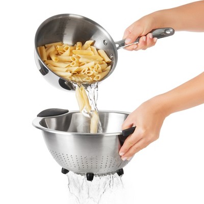 OXO 5 Quart Stainless Steel Colander with Soft-Grip Handles