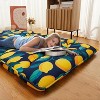 Nasitip Twin Japanese Futon Mattress,Foldable Floor Mattress with Modern Lemon Pattern, 1.5" Thicken Portable Roll Up Mat for Sleeping,Blue - 4 of 4
