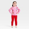Toddler Girls' Bluey Valentines Cardigan Sweater - Pink - 4 of 4