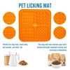 GOOPAWS: 3-Pack Licking Mats - Orange, Grey & Green, Slow Feeder Pads for Pets - 3 of 4