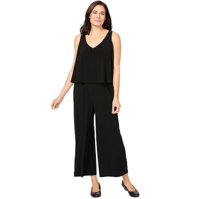 Woman Within Plus Size Popover Jumpsuit