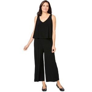Woman Within Plus Size Popover Jumpsuit - 1 of 4