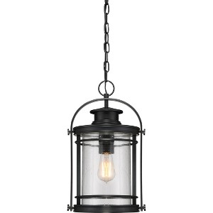 Booker 1-Light Mystic Black Outdoor Hanging Lantern - 1 of 4