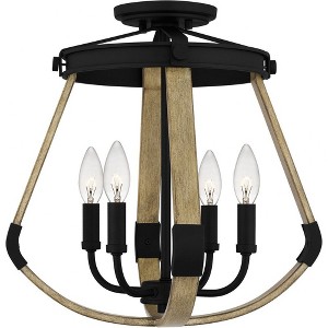 Quoizel Lighting Demura 4 - Light Semi-Flush Mount in  Matte Black - 1 of 4