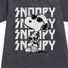 - Peanuts - Snoopy Rock Name Repeat Graphic Short Sleeve Fleece Dress - 2 of 4