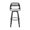 Armen Living Julius Bar Stool Gray and Walnut 30 in Seat Height - 3 of 4