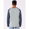INSPIRE CHIC Men's Raglan Long Sleeve Tee Shirt Casual Henley T-Shirts - 3 of 4