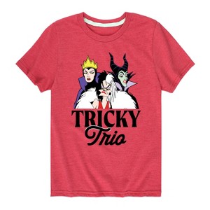 Boys' - Disney Villains - Tricky Trio Short Sleeve Graphic T-Shirt - 1 of 4