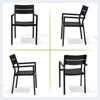 Crestlive Products 7pc Aluminum Patio Dinning Set 82.7in Table and 6 Chairs Aluminum Table Top Black for Outdoor Pool Lawn - 4 of 4