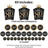 Big Dot of Happiness Adult 80th Birthday - Gold - Birthday Party Decor and Confetti - Terrific Table Centerpiece Kit - Set of 30 - 3 of 4