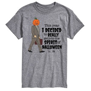 Men's - The Office - Dwight Halloween Spirit Pumpkin Head Short Sleeve Graphic T-Shirt - 1 of 4