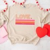 Simply Sage Market Women's Graphic Sweatshirt Retro Love Stripes - 3 of 4