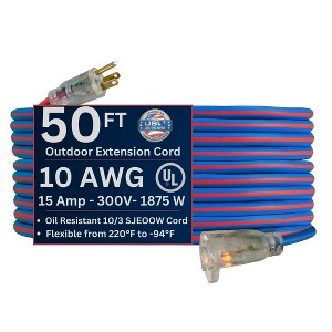 US Wire and Cable 10/3 Gauge Extreme Cold Weather Extension Cords - 1 of 4